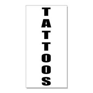 Tattoos Black Promotion Business DECAL STICKER Retail Store Sign - Picture 1 of 1