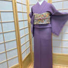 9154# Robe Kimono Japonaise Vintage Soie Pure Traditionnelle Kimono Vendue Seulement 162cm