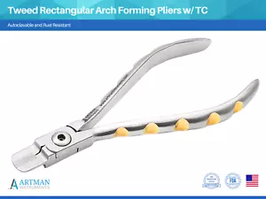 Tweed Rechteck Bogenformzange mit Hartmetallspitze ARTMAN - Bild 1 von 8