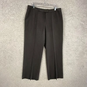 Evan Picone Womens Brown Suit Dress Pants 16 Petite Polyester Striped 37 x 29 - Picture 1 of 18