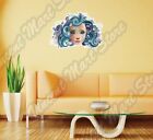 Girl Face Abstract Ornament Colorful Wall Sticker Interior Decor 25"X18"