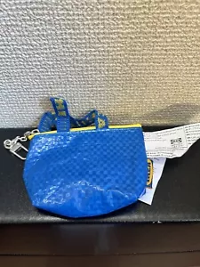 IKEA Knolig Mini Zipper Coin Keychain Bag Tote Key Holder Blue - Picture 1 of 1