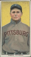 1909 T206 GEORGE GIBSON VG-EX TRIMMED SWEET CAPORAL 150 PITTSBURGH PIRATES
