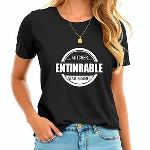 KUTCHER  T-Shirt for Women - Short Sleeve Casual Tee -All-cotton - Picture 1 of 4