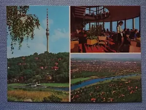 alte Ansichtskarte Postkarte AK Dresden Sachsen Fernsehturm Innenansicht Elbe - Bild 1 von 2