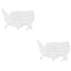 Set Of 2 Usa Map Puzzle Silicone For Diy Game Making America Resin Sticker