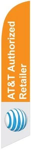 Orange At&t Wireless Authorized Retailer Feather Banner Swooper Flag - FLAG ONLY - Picture 1 of 1