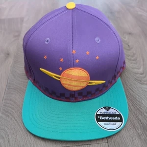 Fallout Nuka Cola Quantum Snapback Hat Cap Adjustable Orange Purple Patch | NEW - Bild 1 von 5