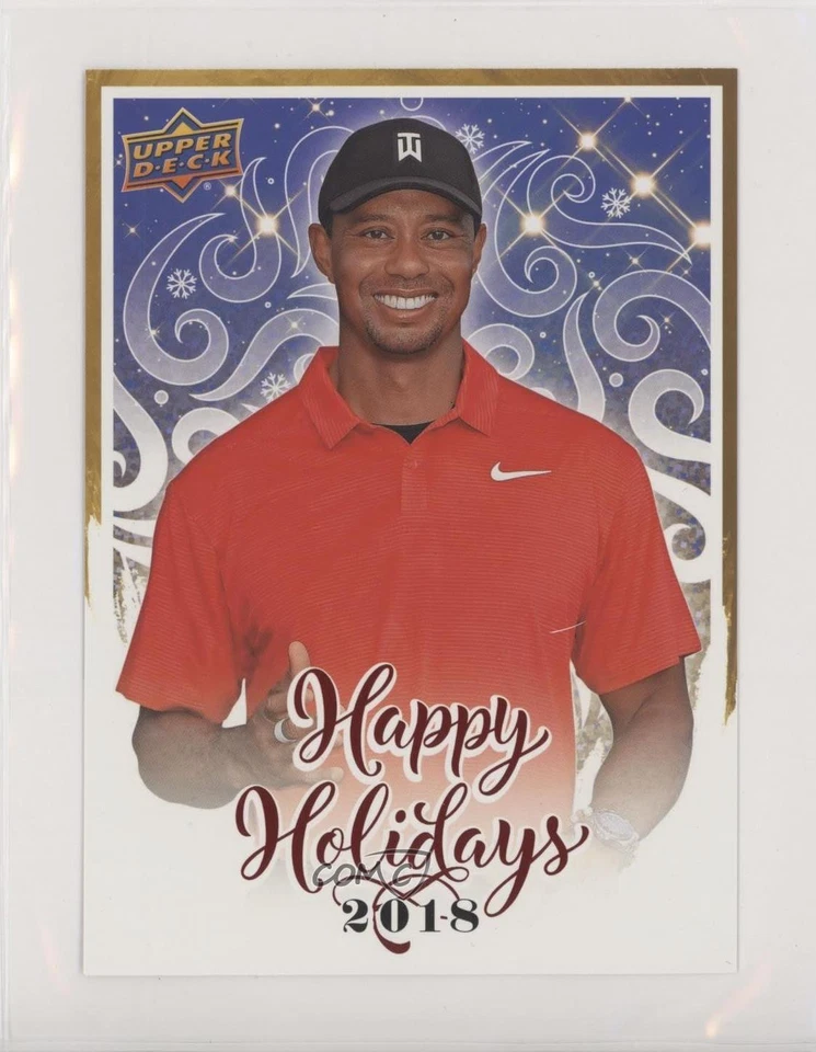 2018 Upper Deck Holiday Card Tiger Woods #UDHC-2018 - Image 1 of 2