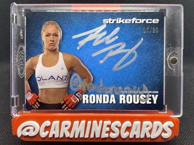 Autógrafo Topps UFC Strikeforce 2013 inscripción #U@-RR Ronda Rousey UFC/25 KO Foto 1 de 3
