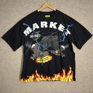 Chinatown Market Harley Davidson T-Shirt Herren Gr. 2XL Flames Streetwear Biker - Bild 1 von 3