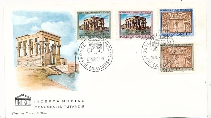 D222559 UNESCO World Heritage FDC Vatican City 1964 - Image 1 of 1