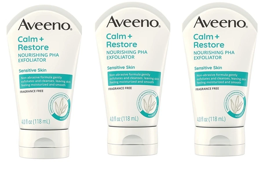 BL Aveeno Calm + Restore Nourishing Pha Exfoliator 4oz X 3 Packs - Image 1 of 1