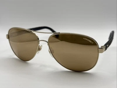 香奈儿 Goldtone 框架镜面色调飞行员 4207 60-14-135 3N c.395/T6 — 第 1/4 张图片