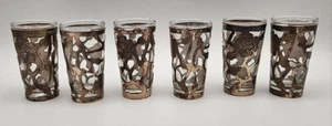 Vintage Set of 6 Mexico Glass with Sterling Silver 925 Overlay Glasses JMN - Picture 1 of 3