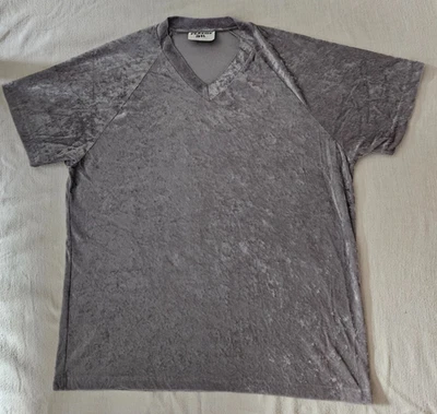 PLASTIX IDOL Raised Metallic Silver Shirt Mens XL - Image 1 of 4