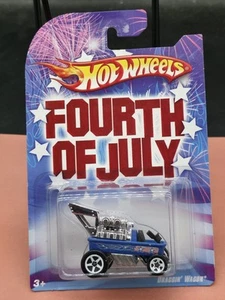 HOT WHEELS FOURTH 4th OF JULY DRAGGIN' WAGON - Picture 1 of 2