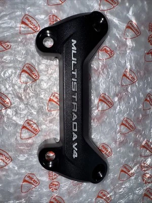 GENUINE DUCATI HANDLEBAR BRACKET UPPER MULTISTRADA V4 BLACK  - Image 1 of 4