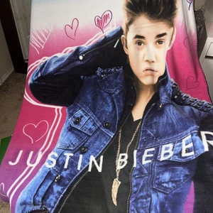 Justin Bieber Fleece Blanket Throw 50"x60" 2012 Bravado official - Picture 1 of 7