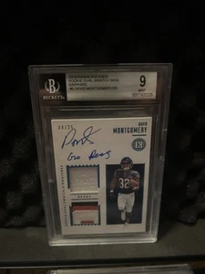 2019 PANINI ENCASED DAVID MONTGOMERY RPA /25 BGS 9 AUTO 10ππ₯π₯π - Picture 1 of 2