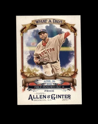 2017 Topps Allen & Ginter #WAD-9 David Price Boston Red Sox What a Day! - Image 1 of 2