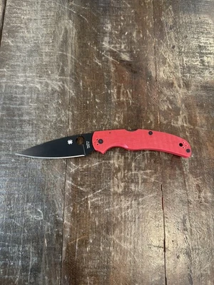 Spyderco Native Chief Red G-10 CPM 4V  St Nick'sExclusive C244GPRDBK Fac 2nd  - Image 1 of 4