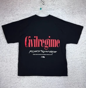 Civil Regime Concrete Rose 199X Oversized Tee Double Sided T Shirt Men's Size M - Picture 1 of 9