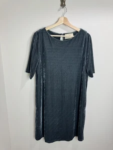Plumo Studio Samt Midikleid Oversize L Zinngrau Lagenlook Luxus - Bild 1 von 9