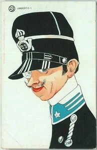 92003 - CARTOLINA d'Epoca - Militare I Guerra SATIRICA : UMBERTO I - Picture 1 of 1