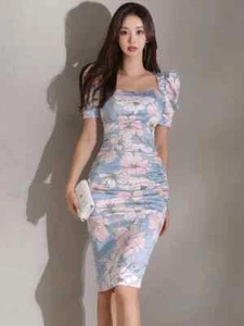 New Summer Elegant Women Evening Floral Midi Dresses Party Beach Street Clothes - Picture 1 of 8