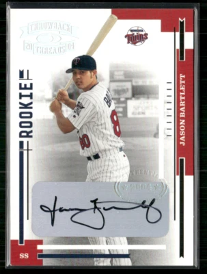 Jason Bartlett 2004 Donruss Throwback Threads RC Auto 19/25 - Image 1 of 2