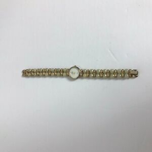 Vintage Avon Promotional 1990 Women's Wrist Watch Pearly & Gold Tone