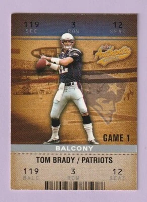 2003 Fleer Authentix Balcony Serial #'d 187/250 Tom Brady #22 Patriots Bucs - Image 1 of 2