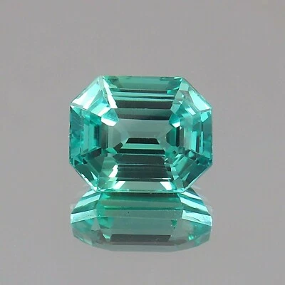 AAA Natural Flawless Green Montana Sapphire Loose Radiant Cut Gemstone 11x9 MM - Image 1 of 4