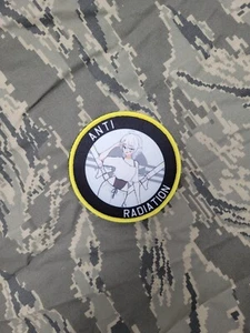 Atamonica - 'Anti-Radiation' Top Gun anime girl pinup morale airsoft war patch - Picture 1 of 1