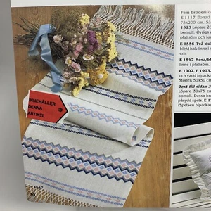 Ekelunds Handarbeten Table Runner Cross Stitch Kit #1547 Sweden Pastel 15" x 49" - Picture 1 of 7
