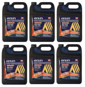 Aisin 6 Gallons Orange Extended Life Prediluted Engine Coolant Antifreeze 6 x 1g - Picture 1 of 2