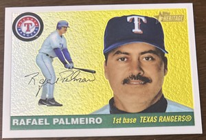 2004 Topps Heritage Chrome Rafael Palmeiro THC4 Refractor 243/555 Rangers SP