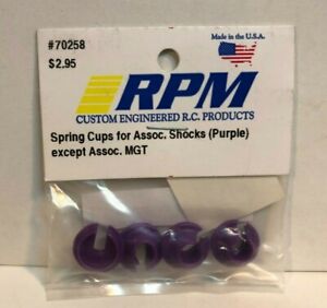 RPM 70258 Purple Spring Cups for Team Associated RC10 T T2 T3 T4 DS B2 Shocks RC