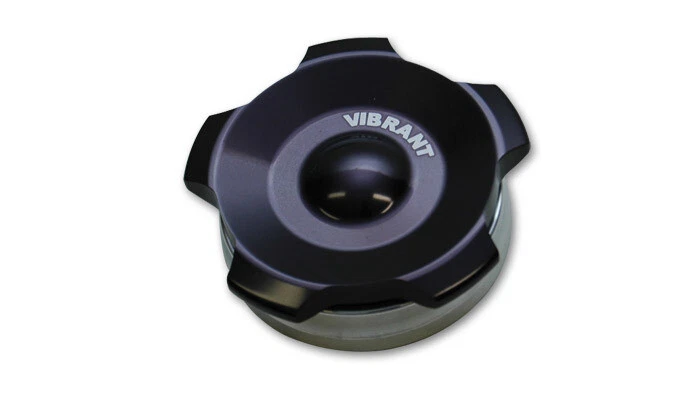 VIBRANT PERFORMANCE #11291 Black Alum Fill Cap w/ Alum. Weld Bung 2in - Image 1 of 1