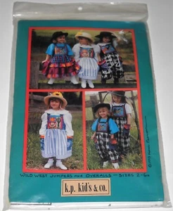 Wild West Jumpers and Overalls Pattern Uncut Inst. Kp Kid's & Co Sizes 2 - 6x - Picture 1 of 4