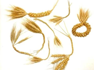 Vintage geflochtenes Gewebe natürliche Weizenkorn Wandbehang Fenster Tür Dekoration - Bild 1 von 4