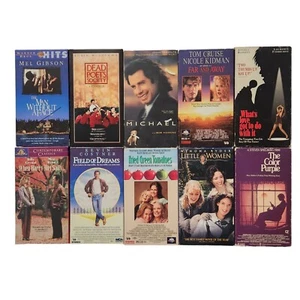 Vintage VHS Movie Classics 80s 90s Feel Good Drama Movie Movies Lot of 10 - Picture 1 of 8