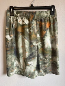 Kids NWT Nike Green/Orange Splatter Design Athletic Shorts Size L - Picture 1 of 7