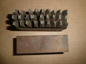 Alte Schlagbuchstaben 5 mm Oldtimer Schlagstempel Stempel (Q 37) - Bild 1 von 2