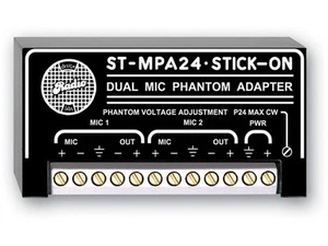 RDL ST-MPA24 2 Channel Microphone 24 V Phantom Adapter - Picture 1 of 1