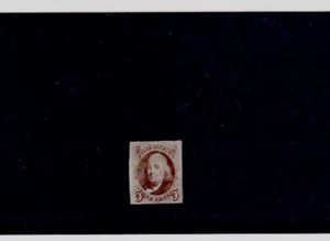 KAPPYSTAMPS USA #1 1847 5c FRANKLIN UNUSED NO GUM 3 MARGINS NO FAULTS ST1 - Picture 1 of 2