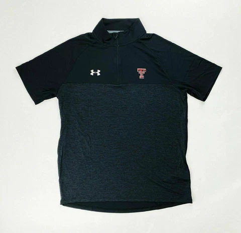 Under Armour Texas Tech Raiders SS1/4 Zip Top Black Men's Large 1351357 Cover
