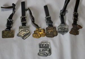 Lot Of 7  Vintage CAT , EUCLID, Caterpillar ,Allis Chalmers Pocket Watch Fob - Picture 1 of 11