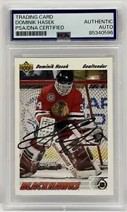 Dominic Hasek Signed Autographed 1991 Upper Deck Rookie Card PSA/DNA Slabbed - Picture 1 of 2